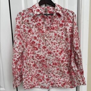 Penningtons Red and Pink Floral Shirt